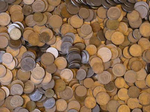 Old coins background Stock Photos