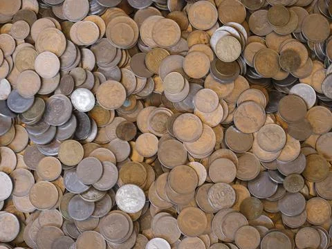 Old coins background Stock Photos