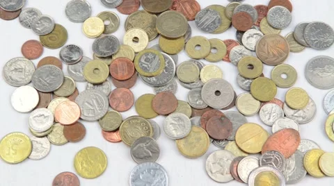 Old coins Stock Footage 48726426