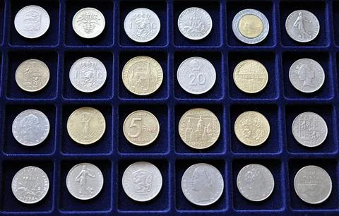 Old coins Stock Photos