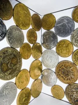 Old coins Foto stock