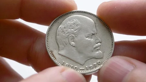 Old coins of the USSR. Stock Footage 105950609