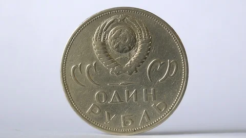 Old coins of the USSR. Stock Footage 105950846