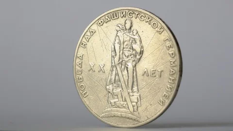 Old coins of the USSR. Stock Footage 105950977