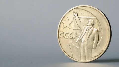 Old coins of the USSR. Stock Footage 105951148
