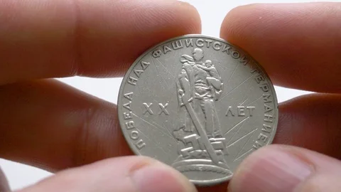 Old coins of the USSR. Stock Footage 105951735