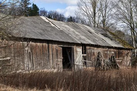 Old collapsed house Stock Photos