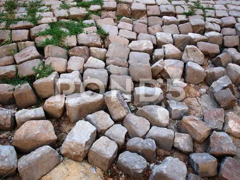 Old collapsed pavement Stock Photos
