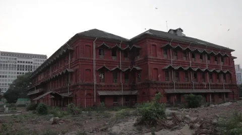 Old Colonial Heritage Train Station (Yangon/Burma) Stock Footage 56632649