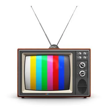 Old color TV Illustrazione stock