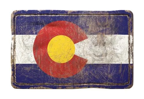 Old Colorado State flag Stock Illustration