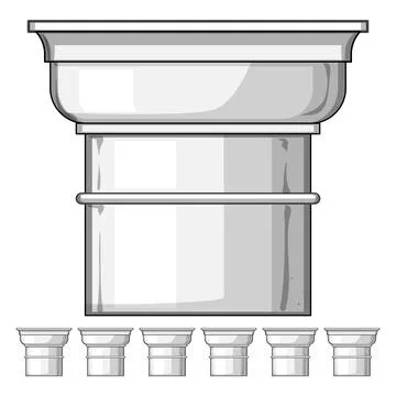 Old column ancient cartoon vector graphic Stock Illustration