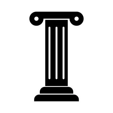 Old column. Ancient pillar. Vector. Stock Illustration