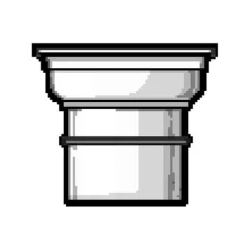Old column ancient pixel art vector illustration Illustrazione stock
