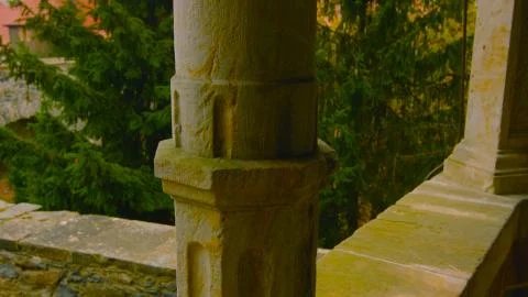 An old column inside the house Stock Photos