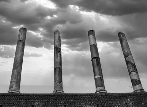 Old Columns in Rome Stock Photos