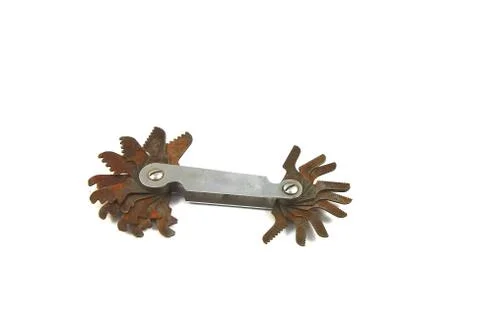 Old comb for thread  Foto stock