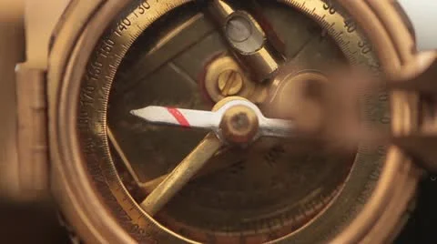 Old compass Stock Footage 21435882