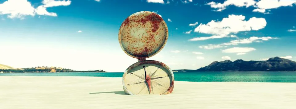 Old compass Stock Illustration