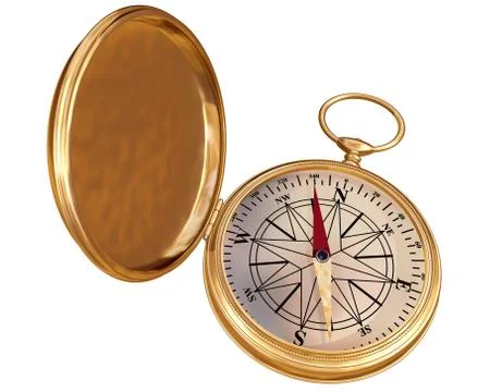 Old compass isolated Stock Illustration