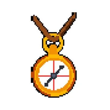 Old compass pixel art vector illustration 스톡 일러스트