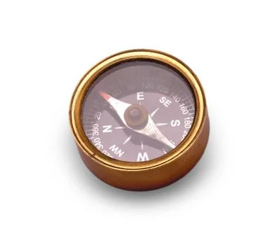 Old compass  on white background Stock Photos