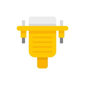 Old computer adapter icon flat isolated Illustrazione stock