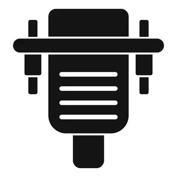 Old computer adapter icon, simple style Illustrazione stock