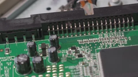 An old computer board that needs repair or replacement. Stock Footage 190361575