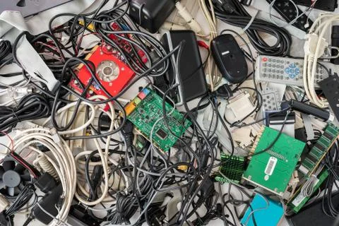 Old Computer Cables and Devices Stock Photos