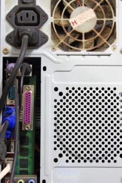 Old computer case Stock Photos