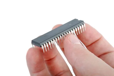 Old Computer Chip Stock-Fotos