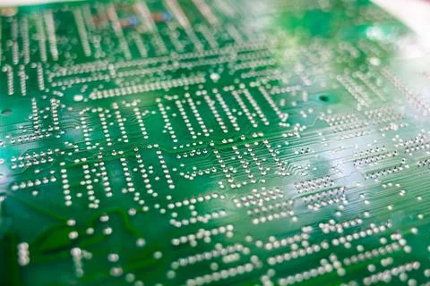 Old computer chips that are out of order. Not working microshops 写真素材