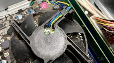 Old computer covered with dust is dismantled Foto stock