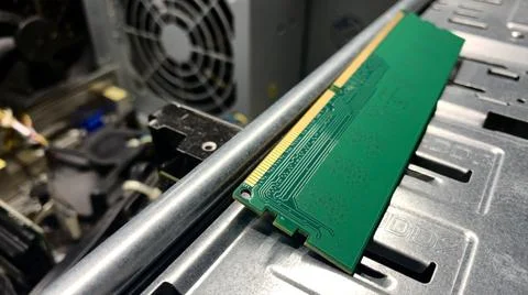 Old computer covered with dust is dismantled Foto stock