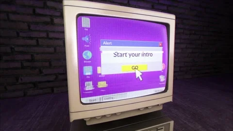 Old Computer Glitch Logo Intro Stock After Effects