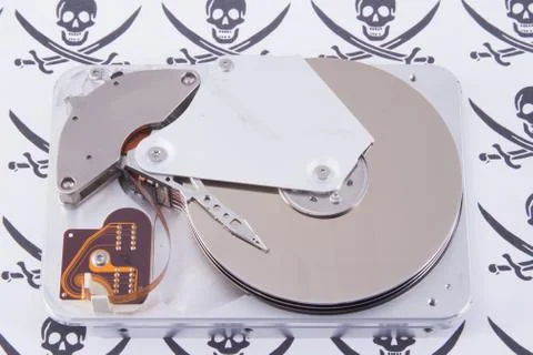Old computer hard drive, very old technology Stock Photos