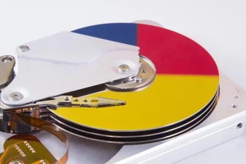 Old computer hard drive, very old technology Stock Photos
