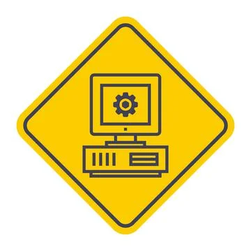 Old computer icon from the 90s. Stock Illustration