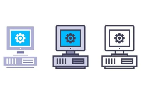 Old computer icon from the 90s. Stock Illustration