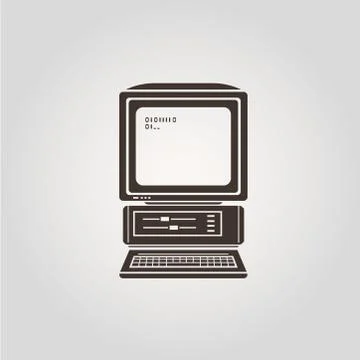 Old computer Stock Illustration