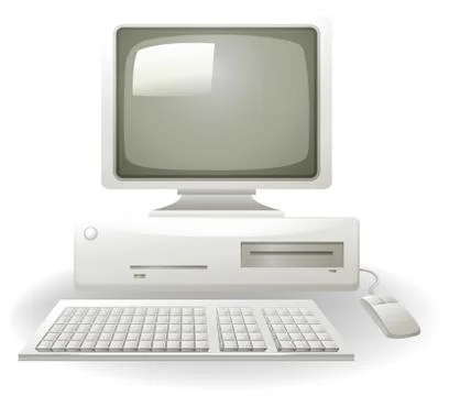 Old computer Stock Illustration