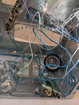 Old computer interior after game Stock Photos