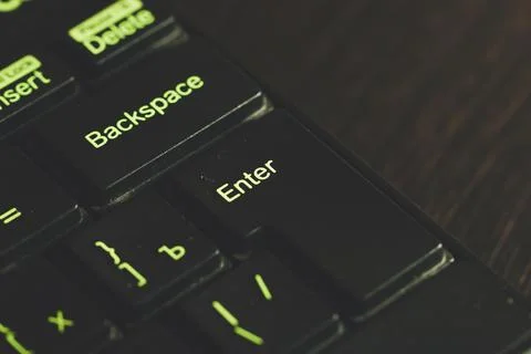 An old computer keyboard covered in dust Stock Photos