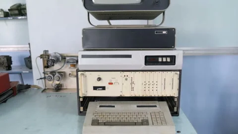 Old Computer Keyboard Stock Footage 98419527