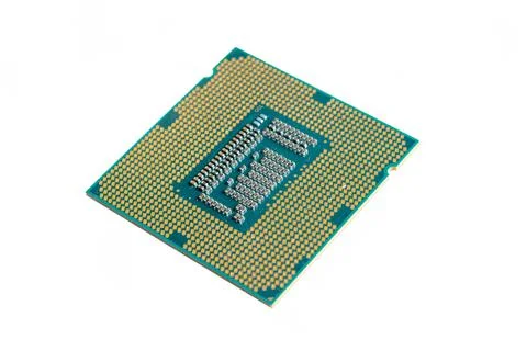 Old computer processors on isolated background 写真素材