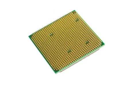 Old computer processors on isolated background Stock Photos