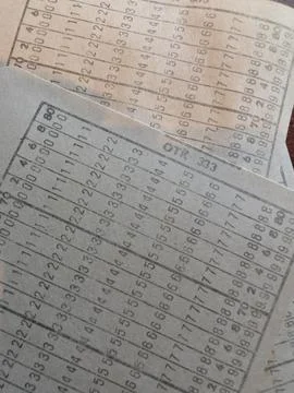 Old computer punch card Stock-Fotos