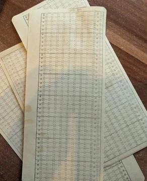 Old computer punch card Stock-Fotos