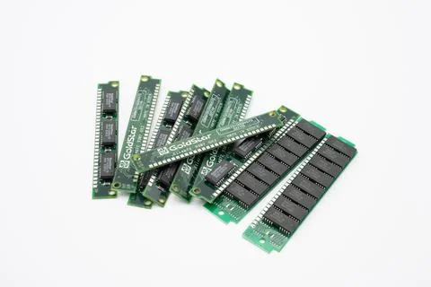 Old computer ram memory modules Stock Photos